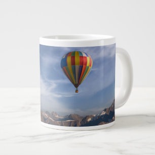 Mountains Hot Air Balloon Matterhorn Swiss Alps Large Coffee Mug