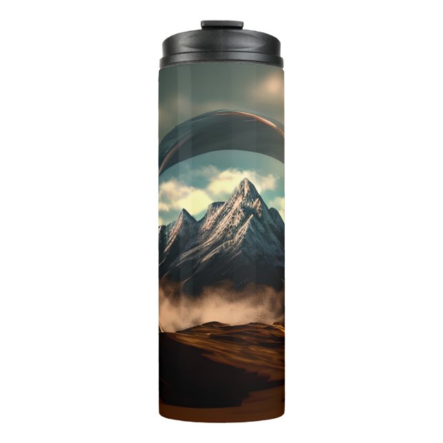 Mountains in a Bubble Globe Thermal Tumbler (Front)