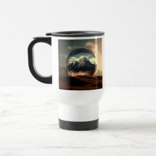 Mountains in a Bubble Globe Travel Mug