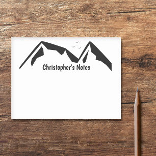 Mountains in Black Post-it Notes