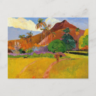 'Mountains in Tahiti' - Paul Gauguin Postcard