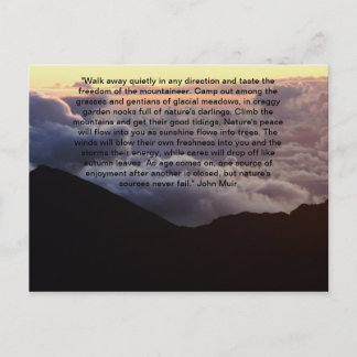 Mountains in the clouds postcard