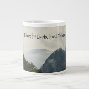 Mountains in the Misty Distance on a Large Coffee Mug