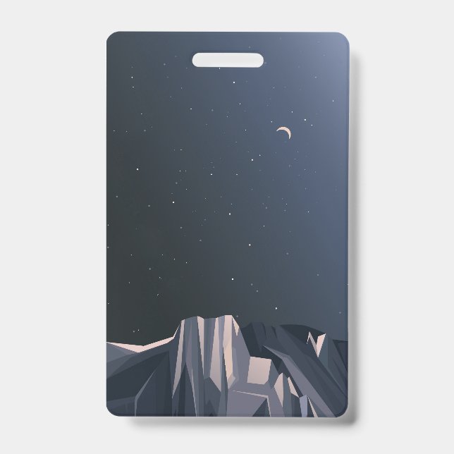 Mountains in the night  ID badge (Front)