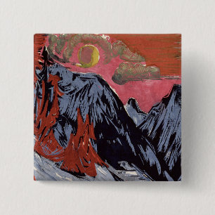 Mountains in Winter, 1919 15 Cm Square Badge