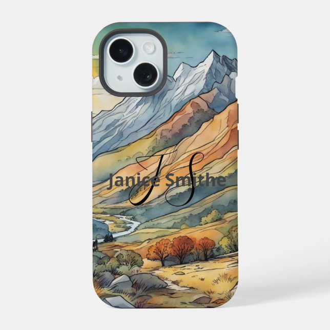 Mountains iPhone 15 Case (Back)