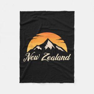 Mountains Kiwi Rugby Lover Gift New Zealand Fleece Blanket