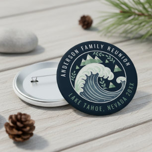 Mountains Lake Family Reunion Motif ID1317 7.5 Cm Round Badge