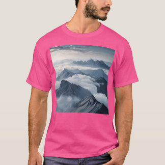 Mountains Landscape Above Clouds Nature Wall Art A T-Shirt