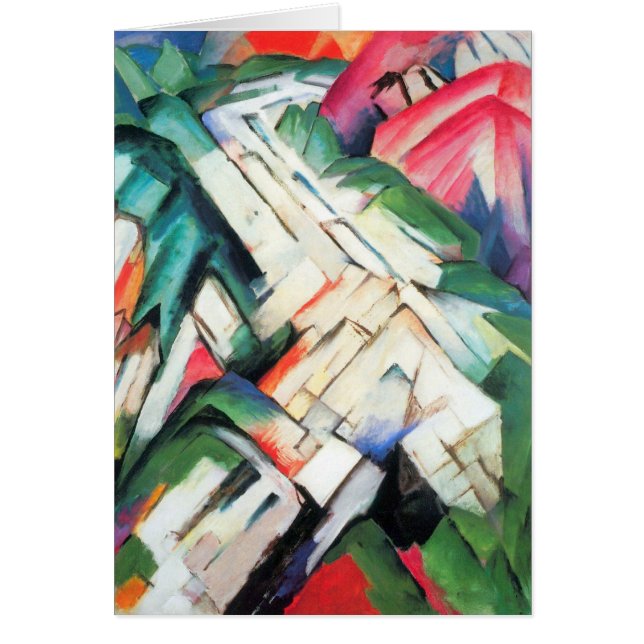Mountains (Landscape) by Franz Marc, Vintage Art (Front)