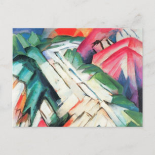 Mountains (Landscape) by Franz Marc, Vintage Art Postcard