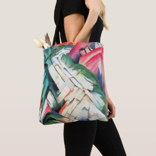 Mountains (Landscape) by Franz Marc, Vintage Art Tote Bag