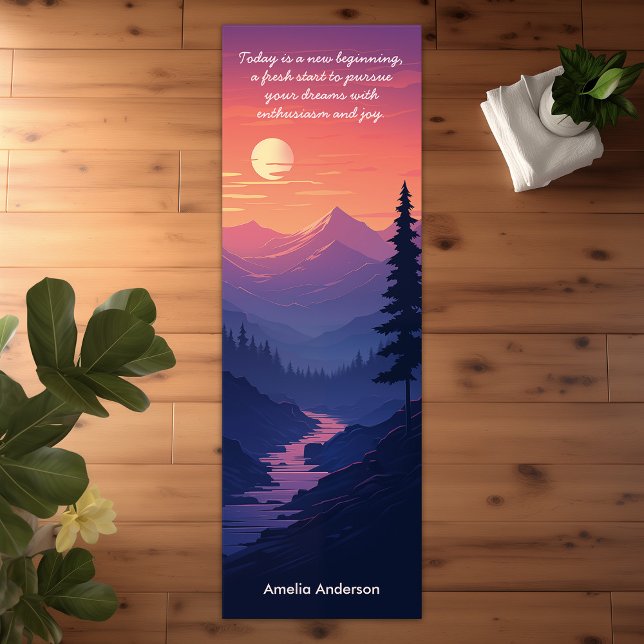 Mountains Landscape Peacfeul Sunset Yoga Mat (Mountains Landscape Peacfeul Sunset Yoga Mat)