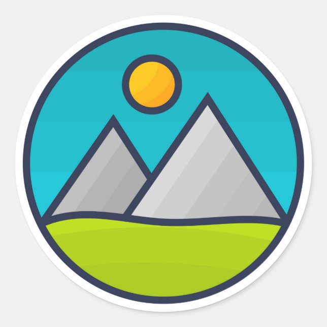 Mountains landscape Sticker (Front)