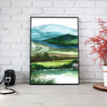 Mountains Landscape Wall Art<br><div class="desc">The muted colours and minimalist design make this print the perfect addition to any modern,  boho,  or mid-century inspired decor. Printed on high-quality canvas or poster paper,  this print is sure to make a statement in any room.</div>