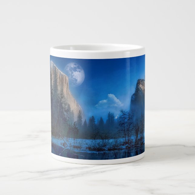 Mountains Large Coffee Mug (Front)