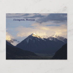 mountains, Livingston, Montana Postcard