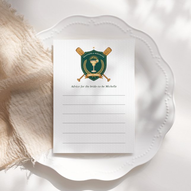 Mountains & Margaritas Camp Bachelorette Advice Card (Mountains & Margaritas Camp Bachelorette Advice Card)