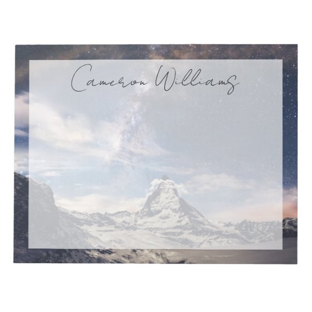 Mountains | Matterhorn Zermatt Switzerland Notepad (Front)