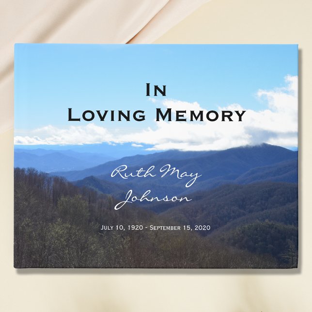 Mountains Memorial or Funeral Guest Book (Creator Uploaded)