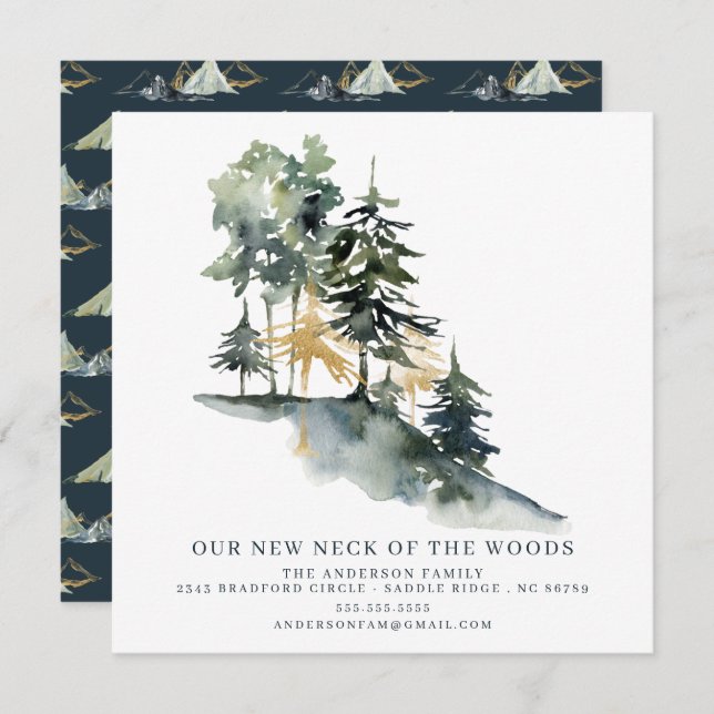 Mountains | Modern Moving Announcement (Front/Back)