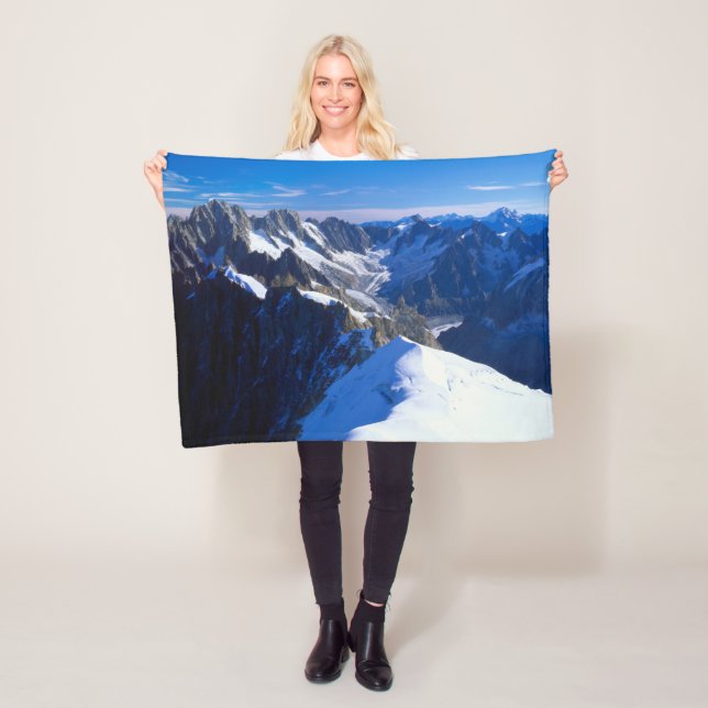 Mountains | Mont Blanc, European Alps Fleece Blanket (In Situ)