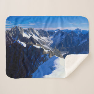 Mountains Mont Blanc, European Alps Sherpa Blanket