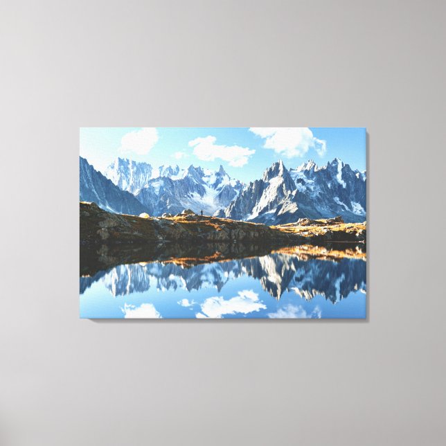 Mountains | Mont Blanc Massif, France Canvas Print (Front)