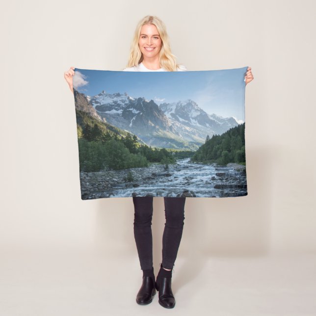 Mountains | Mont Blanc Massif, Italy Fleece Blanket (In Situ)