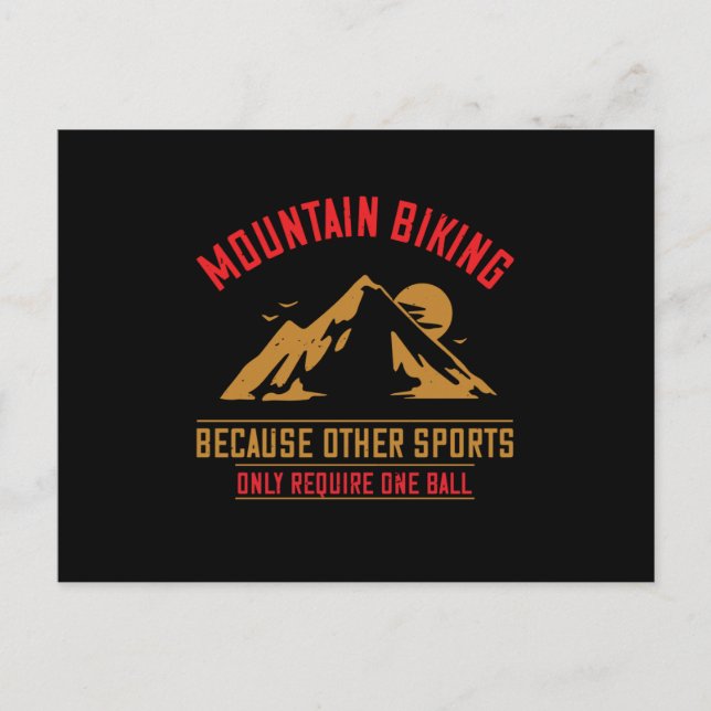 Mountains - Mountain Biking Without Ball Postcard (Front)