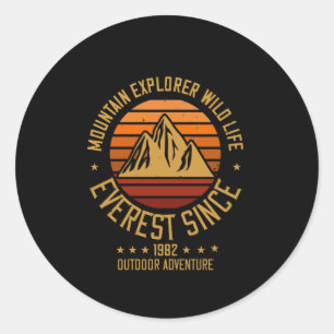 Mountains - Mountain Explorer Wildlife Since 1982 Classic Round Sticker