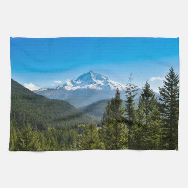Mountains | Mt. Hood Oregon Tea Towel (Horizontal)