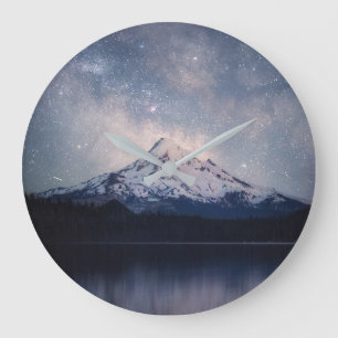 Mountains   Mt. Hood Portland, Oregon Large Clock