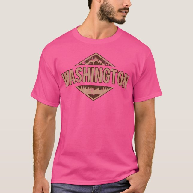 Mountains Nature Washington Hiking Camping Hike Di T-Shirt (Front)