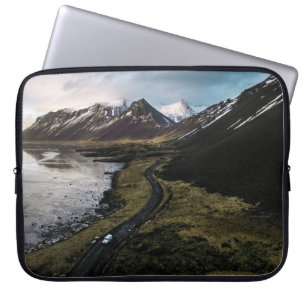 MOUNTAINS NEAR BODY OF WATER LAPTOP SLEEVE