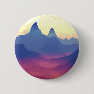 Mountains of Another World 6 Cm Round Badge
