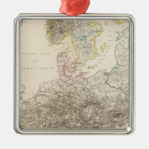 Mountains of Europe Metal Tree Decoration