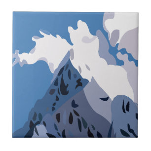 Mountains Peaks Nature  Tile