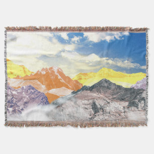 Mountains (photo montage) 1 throw blanket