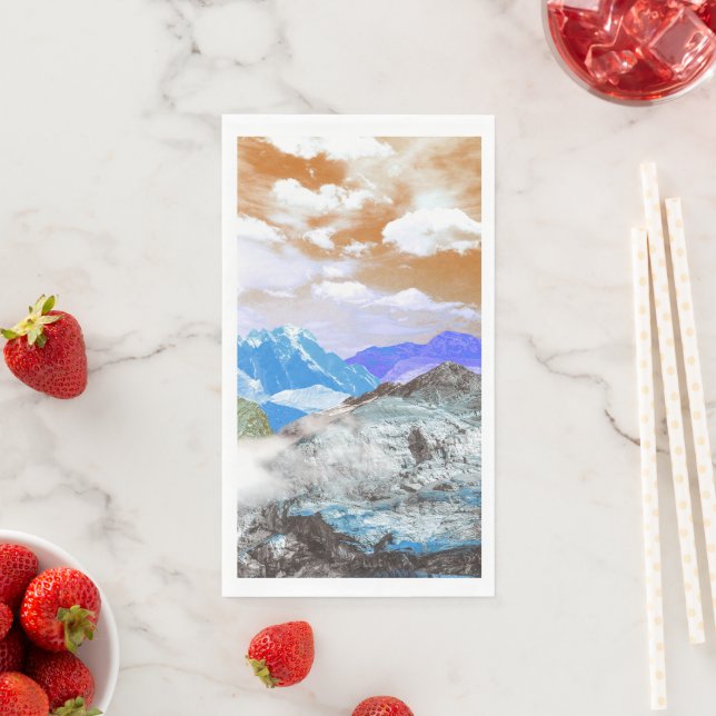 Mountains (photo montage) 2 napkin (Insitu)