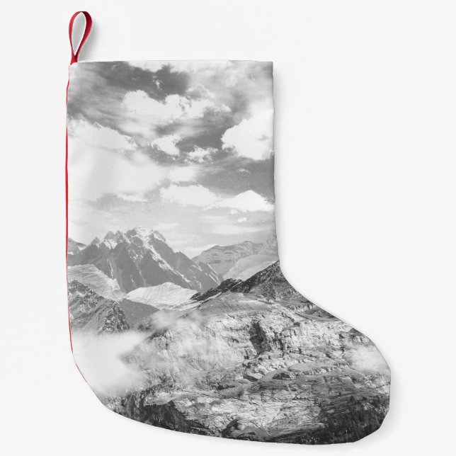Mountains (photo montage) 3 small christmas stocking (Front)