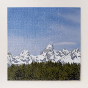 Mountains, Pine Trees, and Blue Skies - 20x20 inch Jigsaw Puzzle