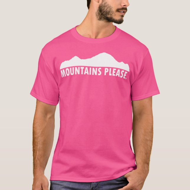 Mountains Please Baseball  Sleeve T-Shirt (Front)