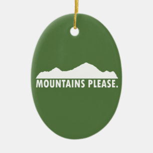 Mountains Please Ceramic Tree Decoration