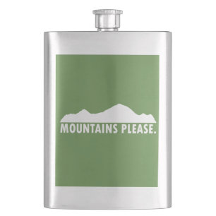 Mountains Please Hip Flask