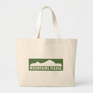 Mountains Please Large Tote Bag