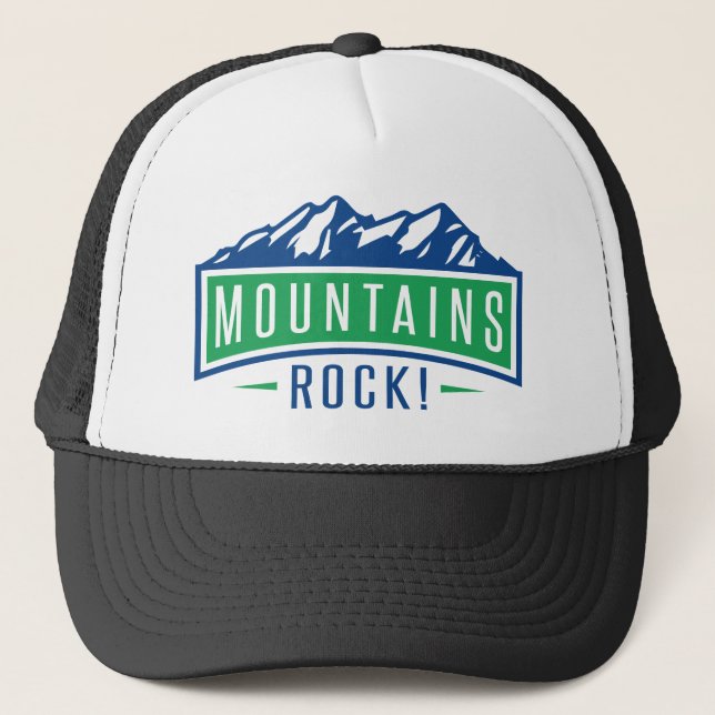 Mountains Rock Trucker Hat (Front)