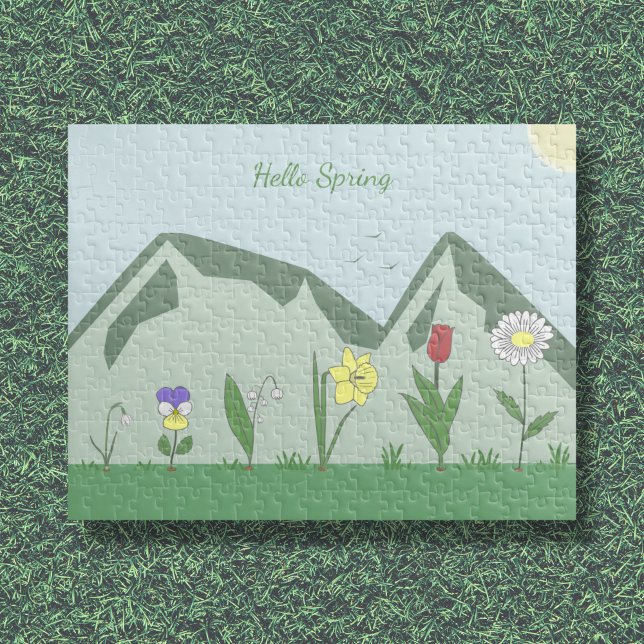 Mountains & Spring Flowers Landscape Puzzle (Mountains & Spring Flowers Landscape Puzzle)