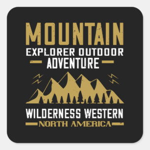 Mountains - square sticker