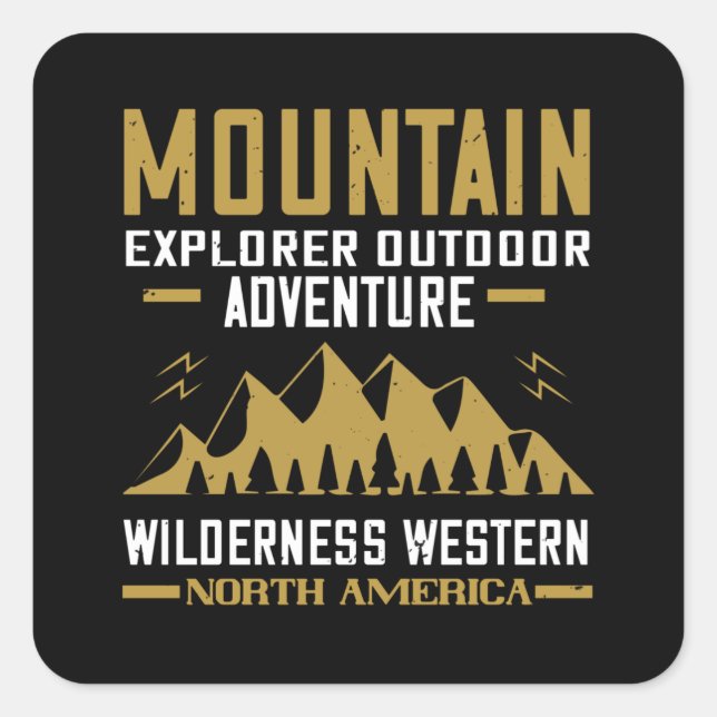 Mountains - square sticker (Front)